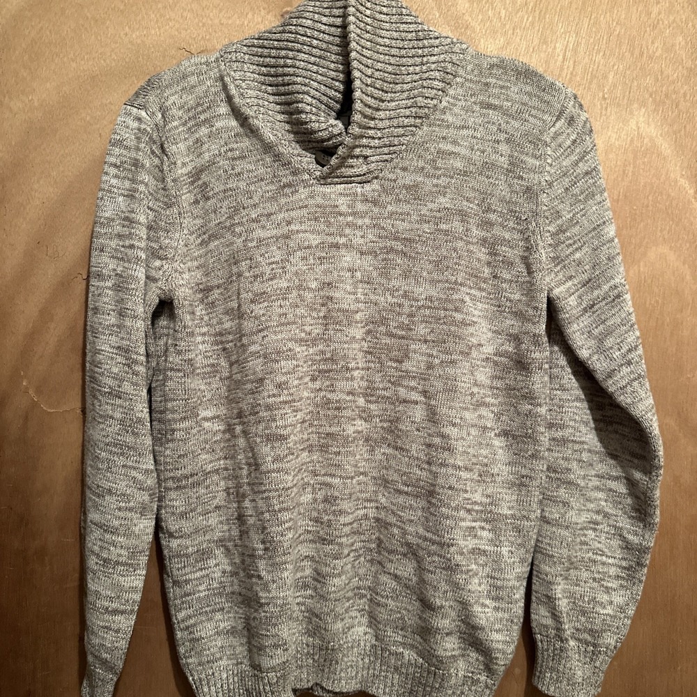 SILVERLAKE Sweater XL Shawl-Neck Space Dyed Brown Longsleeve